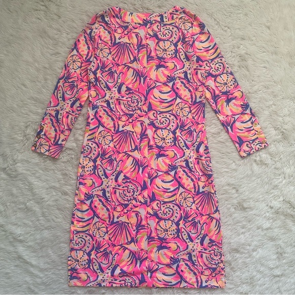 Lilly Pulitzer Riva Dress Mini 3/4 Sleeves Shell Of A Time Multi XS NWT New - Picture 3 of 11